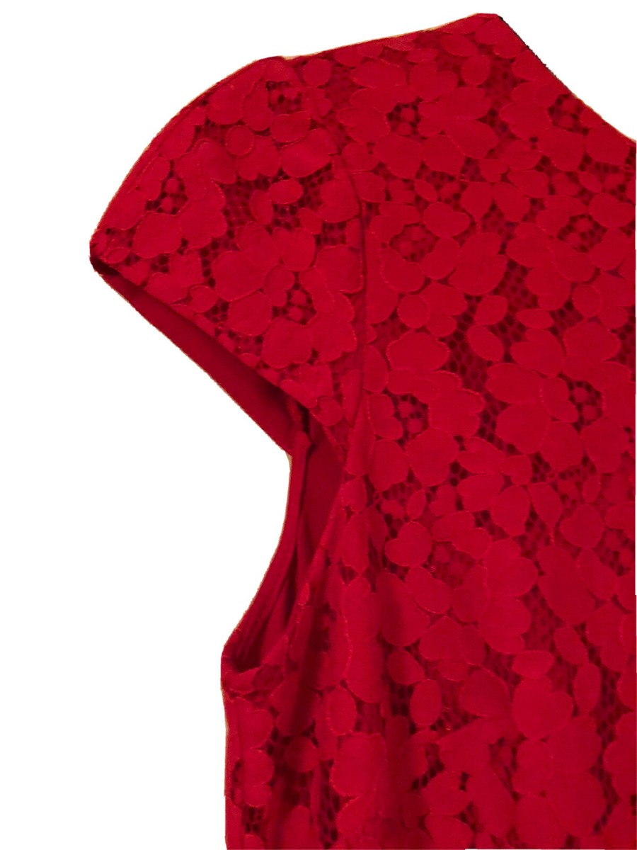 Tommy Hilfiger Women's Red Lace Summer Dress Cap Sleeve Very Cute Size 4. |  eBay