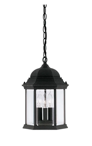 DESIGNERS FOUNTAIN 3-Light Devonshire Hanging Lamp, 10 Inch Outdoor Lantern L... - Picture 1 of 6