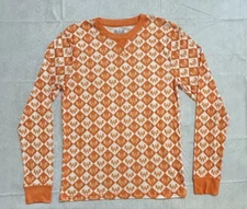 Whataburger Shirt Long Sleeve Orange White Men's S AOP All Over Graphic Print