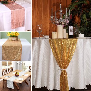 Details About 12 X 108 Glitter Sequin Table Runner Cloths Banquet Party Wedding Baby Shower