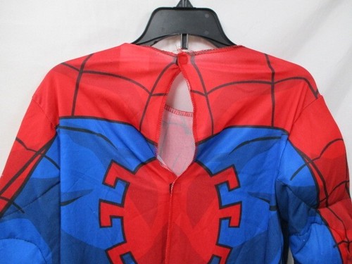 Spiderman Costume Boys Large Shirt Mask Padded Adaptive Rubies Red Halloween - Picture 7 of 10