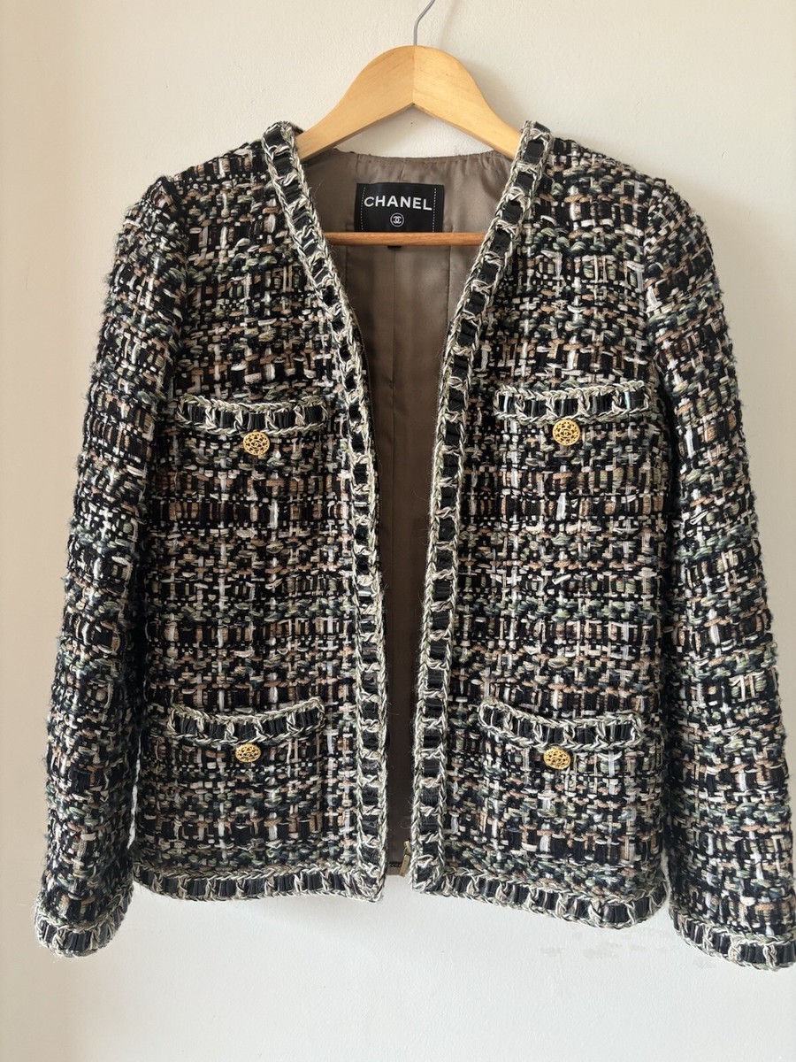 AUTH Chanel 16A Paris-Rome Métiers D'art Tweed Jacket Blazer 38 36