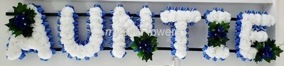 MYSILKFLOWERS LTD AUNTIE Artificial Silk Funeral Flowers Any 6 Letter Name Tribute Wreath MUM NAN