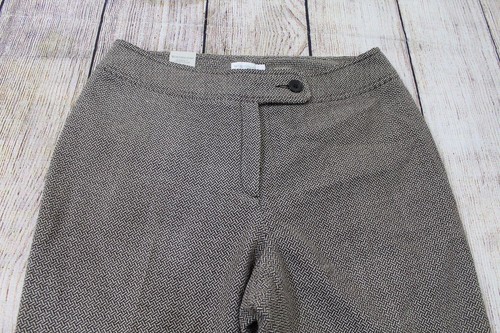 NWT Worthington Simply Contour Brown White Acrylic Knit Flare Pants 12 (31 x 32) - Picture 2 of 6