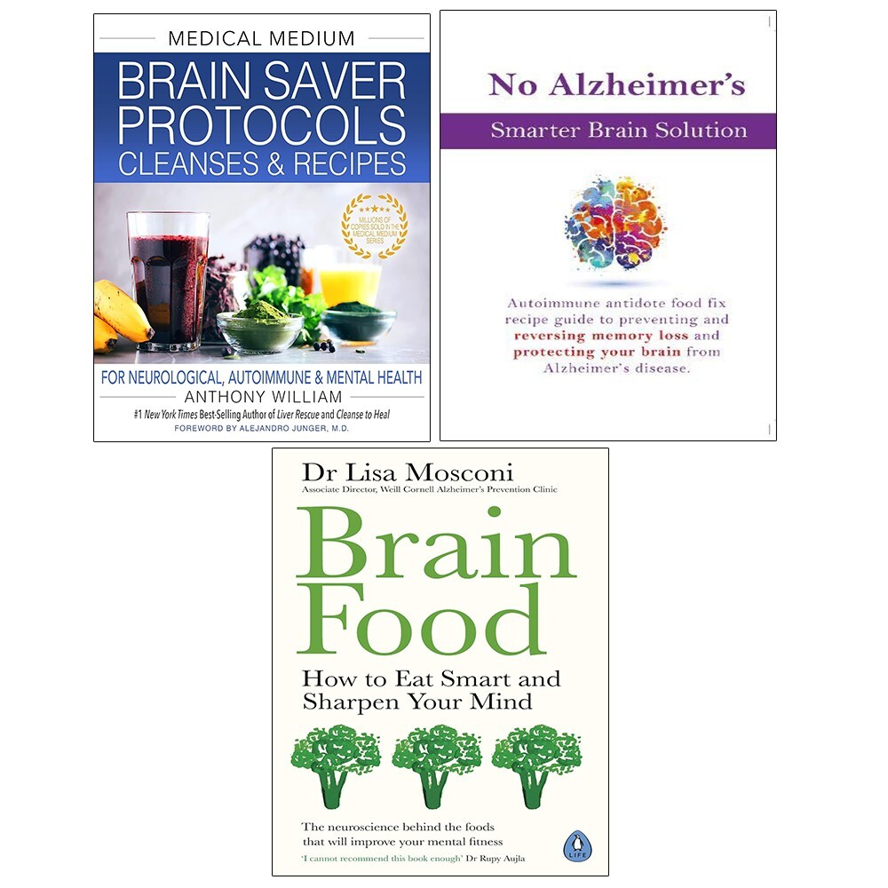 Medical Medium Brain Saver Protocol(HB),Brain Food,No Alzheimers Smarter 3 Books