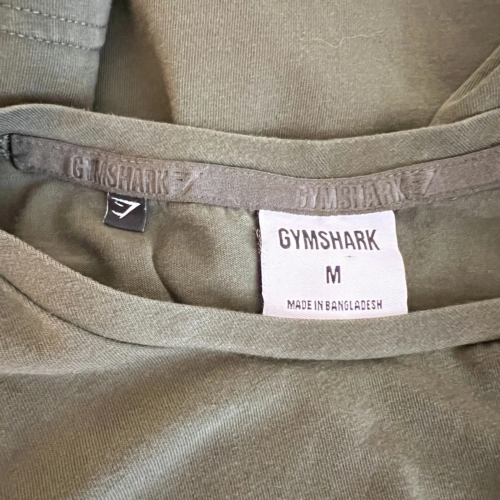 gymshark logo gym workout training short sleeve stretch shirt