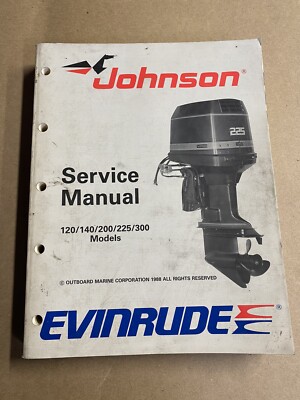 OEM 1989 Johnson Evinrude ''CE'' LOOP V Factory Service Manual P/N 0507758 (USED)