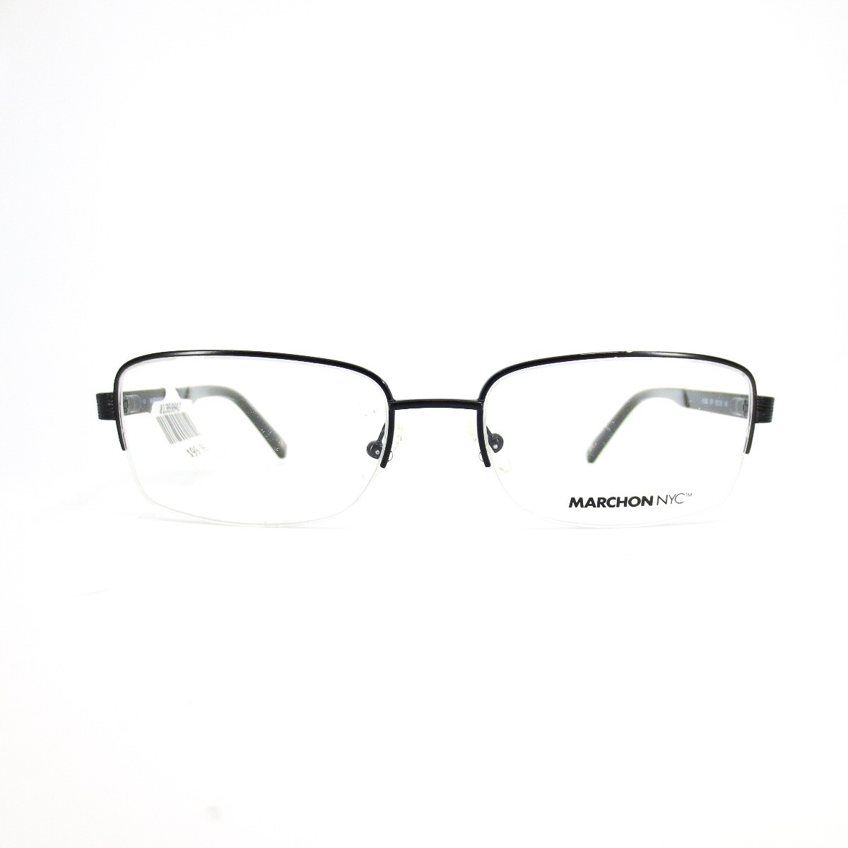 Marchon NYC Eyeglasses Frames M-2008 001 Black metal half  display picture 1