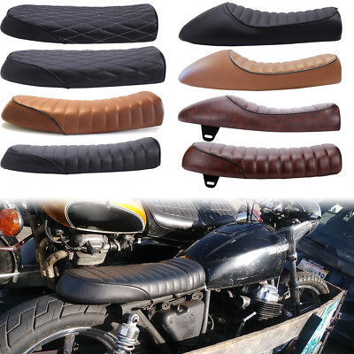 Motorcycle Cafe Racer Seat Flat Hump Saddle For Honda CB750 CB650 CB450 400 360