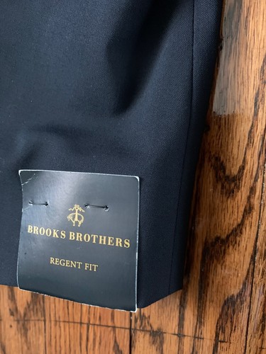 New Brooks Brothers 40 Fitzgerald Estrato Wool 2 Button Blazer Jacket Navy $499 - Picture 6 of 8