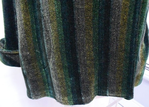 Vintage Loominus handgewebte Viskose Chenille mehrere Streifen Pullover Jacke - 31" lang - M-EG - Bild 10 von 19