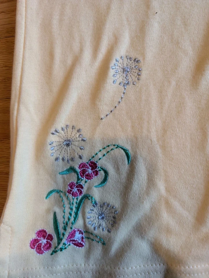 Suéter Pullover Breckenridge 1/4 Cremallera Cuello Amarillo Pájaros Primavera M Mujeres  Foto 4 de 4