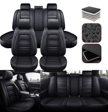For Hyundai Sonata Car Seat Covers Full Set Leather 5-Seats Front Rear Cushions