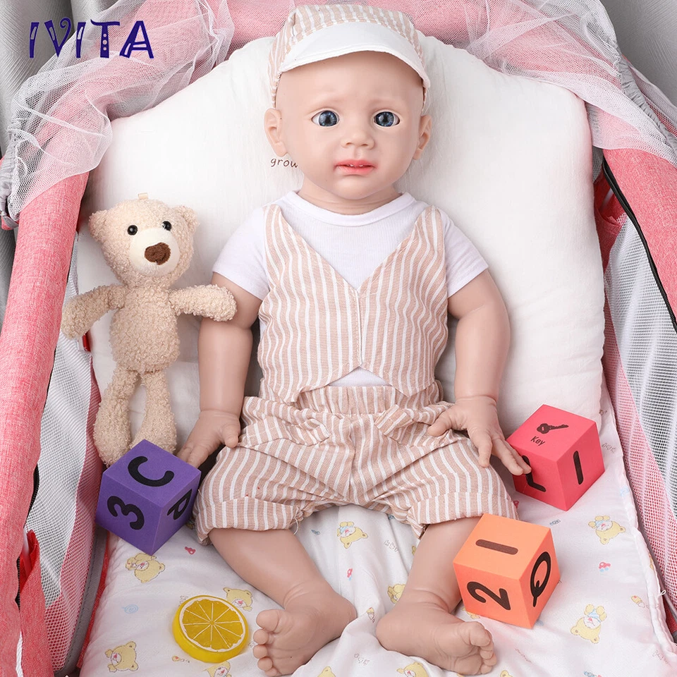 IVITA 20" Handgemachte Puppen Silikon Rebornpuppen Baby Junge Silicone Doll - Bild 4 von 4