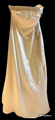 Zum Zum Dress Gown Formal Prom Cream Beige Size 3-4 Nike LIvis Strapless 