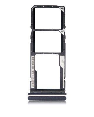 Replacement Dual Sim Card Tray Compatible For Xiaomi Redmi 9C / 9A (Black)