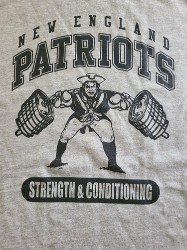   NEW ENGLAND PATRIOTS Strength and Conditioning Gray  XL Nike Tee 24 X 29 - Picture 1 of 6