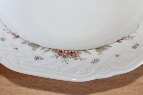 12 Stück  Eschenbach La Reine Form 800 Suppenteller Dekor braune Rose mit Laub - Bild 4 von 7