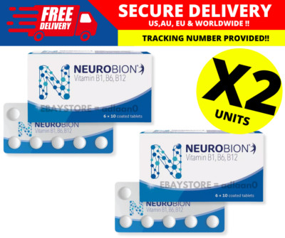 2 X Neurobion 60's Vitamin B1, B6, B12 Improves Nerve Health & Function