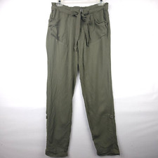 Women's Active Pants Jogging Drawstring Size 3 Cuff  Button Leg