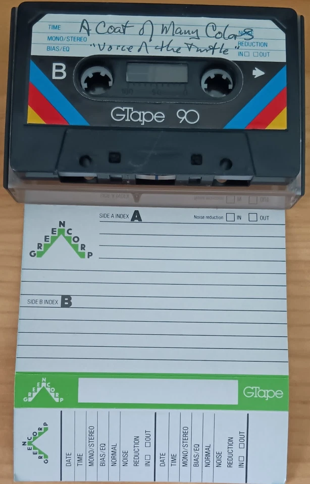 used GTape 90 blank cassette (label of Voice Of The Turtle - Songs Of Sephardim) - Image 2 of 2