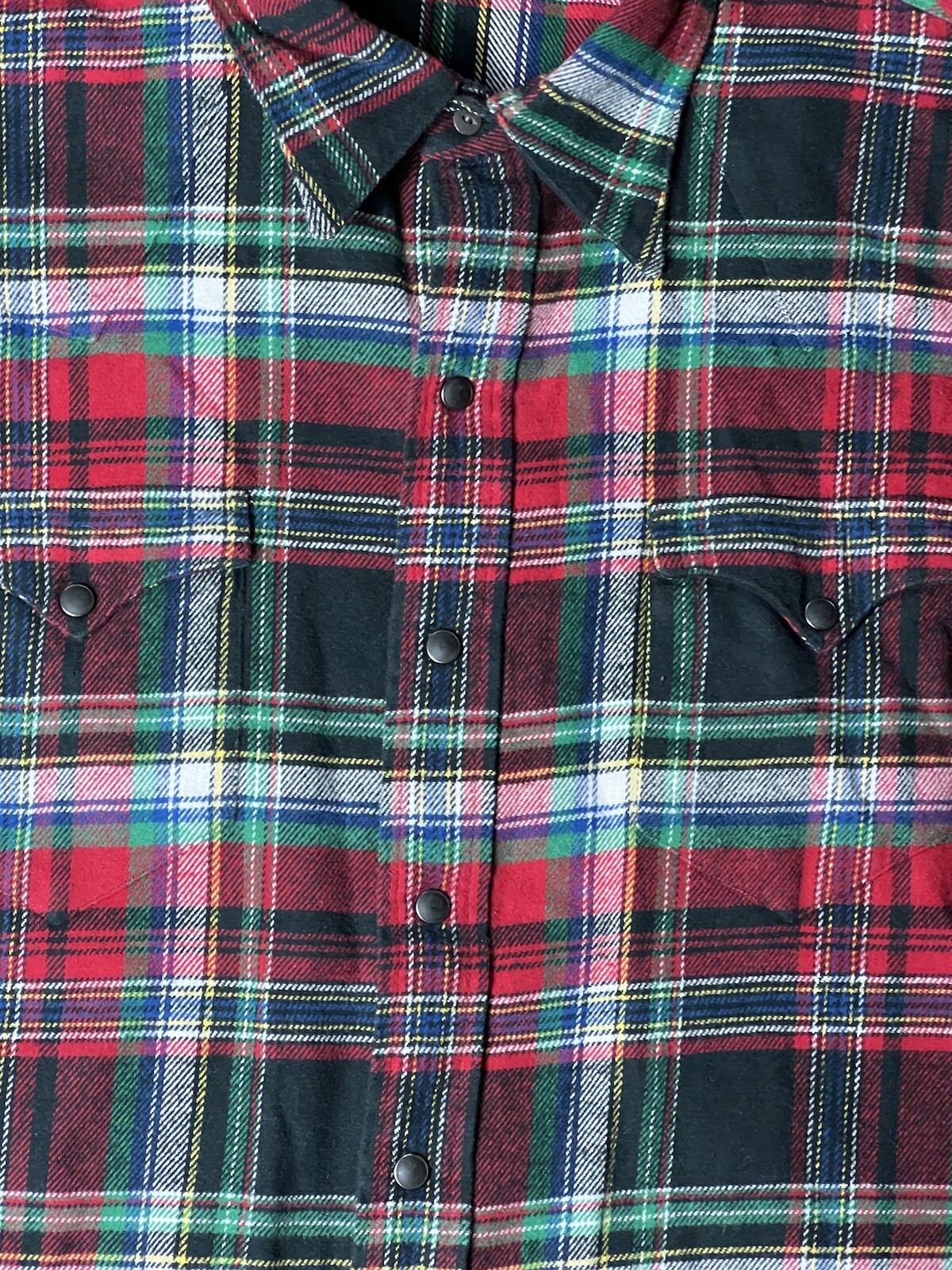 Polo Ralph Lauren Snap Button Flannel Shirt Elbow Pat… Gem