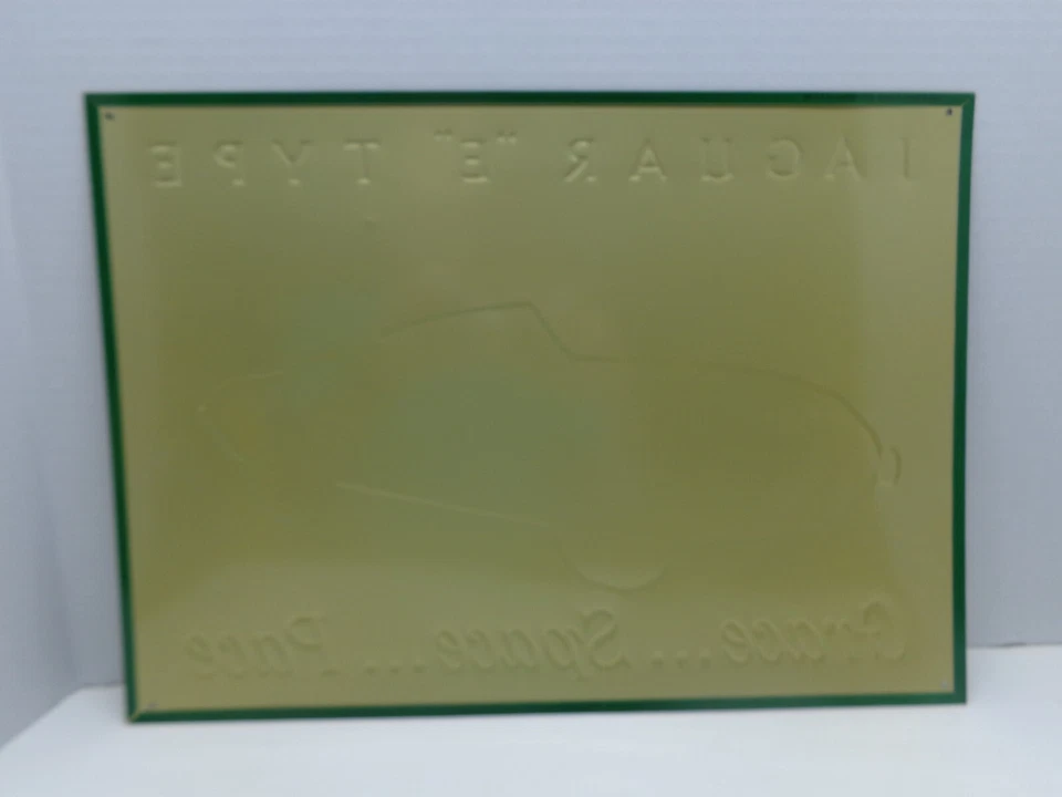 Classic Jaguar E-Type "Grace... Space... Pace..." Metal Sign, 17.5"x12.5" - Image 2 of 4