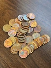 Roll Of 50 Colorful Toned Lincoln Wheat Cents