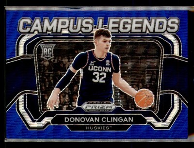 Donovan Clingan 2024 Prizm DP Campus Legends Prizms Blue Wave #/249 #9 Rookie