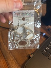 Heart rhinestone earrings