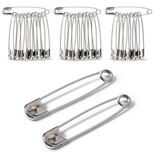 30 Pack Extra Large Safety Pins 3 Inch - Safety Pins for Sewing, Durable Stainle