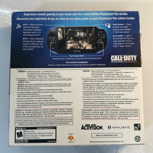 Sony PS Vita Call of Duty Black Ops Limited Edition Console Bundle CIB Complete - Picture 12 of 23