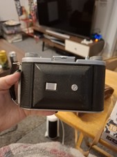 Ensign Selfix 820 Folding 120 Film Camera Epsilon F3.8 Lens & Brown Leather Case