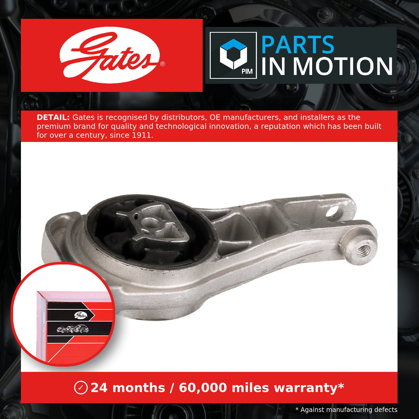 Engine Mount fits OPEL MOKKA 76 1.4 Front 2016 on Mounting Gates 684391 95493722 - Image 14