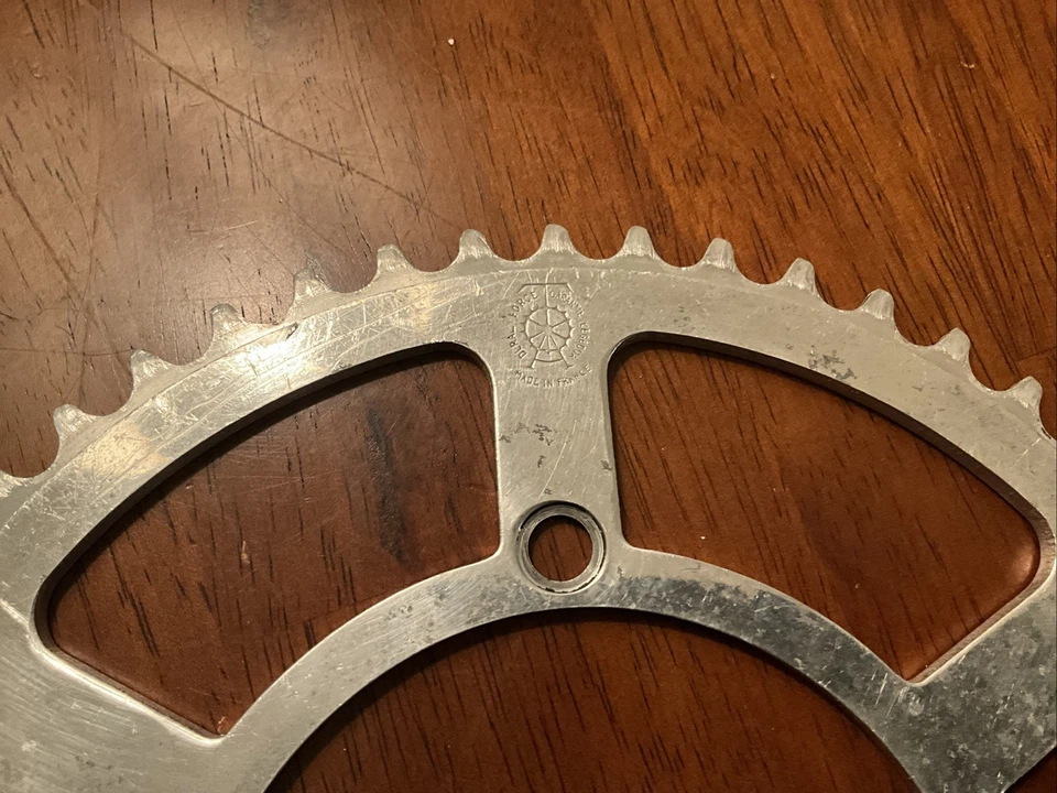 Vintage T.A. Plato de bicicleta - 52 dientes - 3 pernos - usado Foto 2 de 4