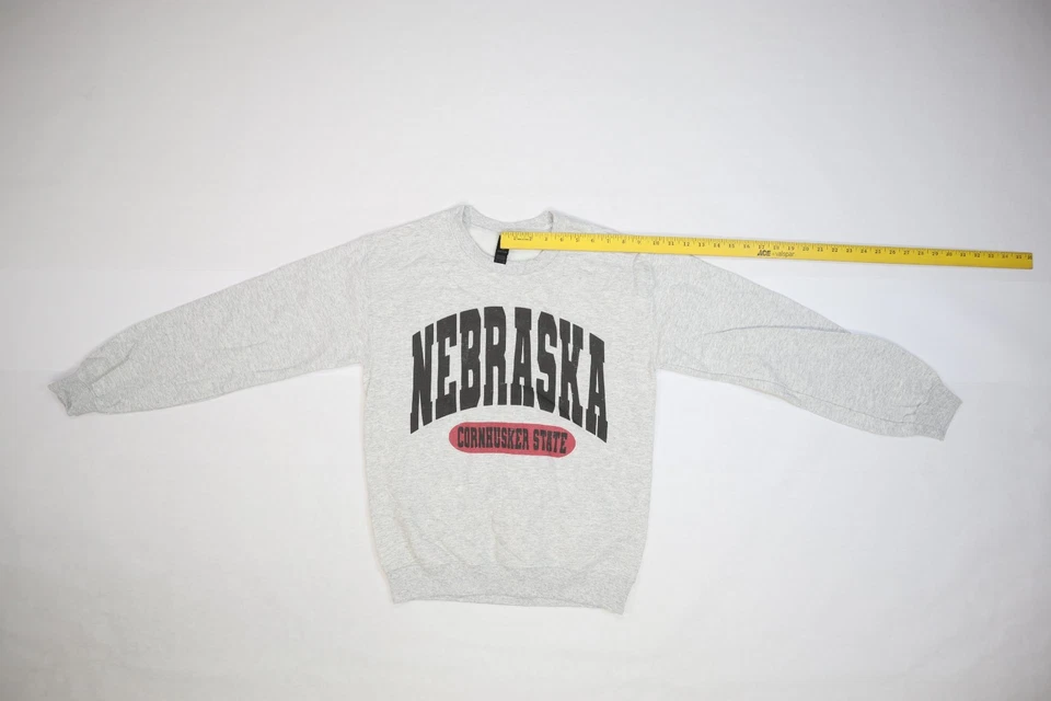 Nebraska Cornhusker State On Gildan Sweatshirt Heather Gray Heavy Blend Adult S - Image 3 of 4