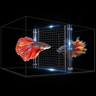 Adjustable Acrylic Aquarium Divider Set - Universal Fish Tank Separator for M...