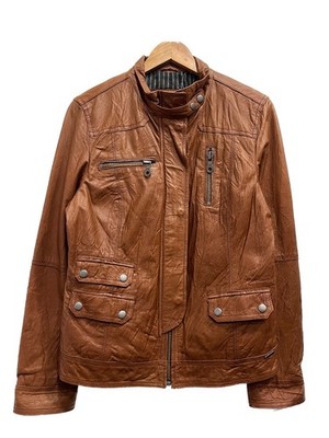 Echtlederjacke mit Taschen - Größe 42
