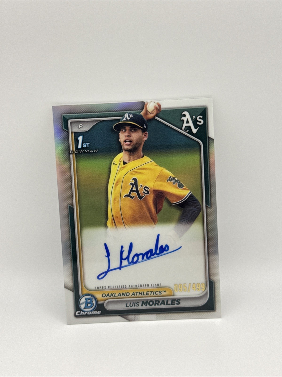 Luis Morales 2024 1st Bowman Chrome Refractor Auto /499 #CPA-LM /499