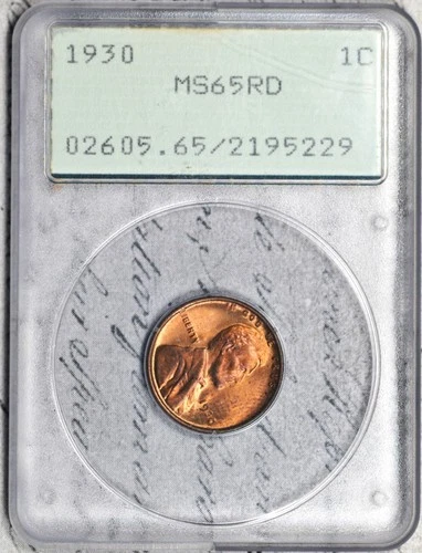 1930-P Lincoln Cent PCGS MS65 Old Rattler Holder! #1EWK