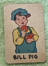 1930s Old Maid by Russell Library Of Games Replacement Card Bill Pig