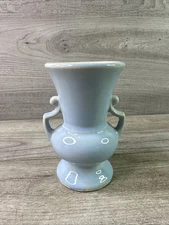 Vintage Haeger 2 Handled Baby Blue USA 5" Vase