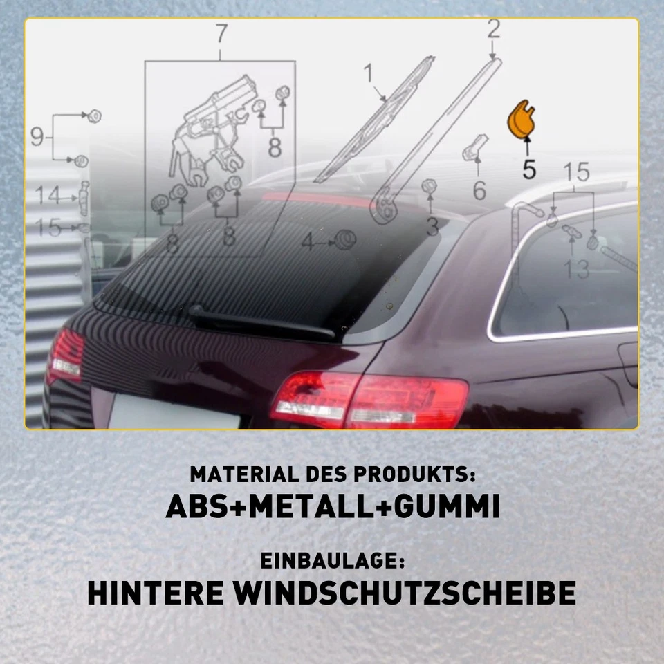Heckscheibenwischer Wischerarm Hinten Für Audi A3 8p B6 B7 A4 Avant Sportback 2x - Bild 3 von 4