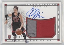 2016 Panini National Treasures Collegiate 2/99 Stephen Zimmerman #123 Auto 1b8