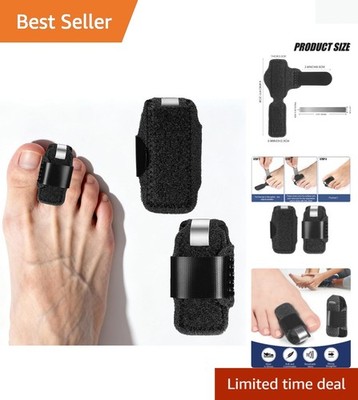 Adjustable Toe Splints for Men & Women - Comfortable Straightener Set of 2
