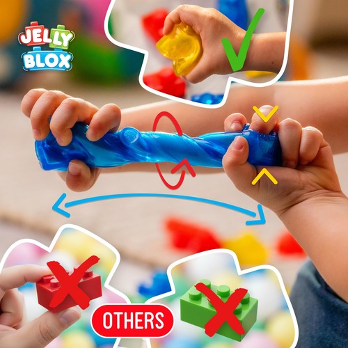 Jelly Blox Construction Site Set | Includes 75 Pieces | Toddler & Preschool B... - Picture 3 of 7