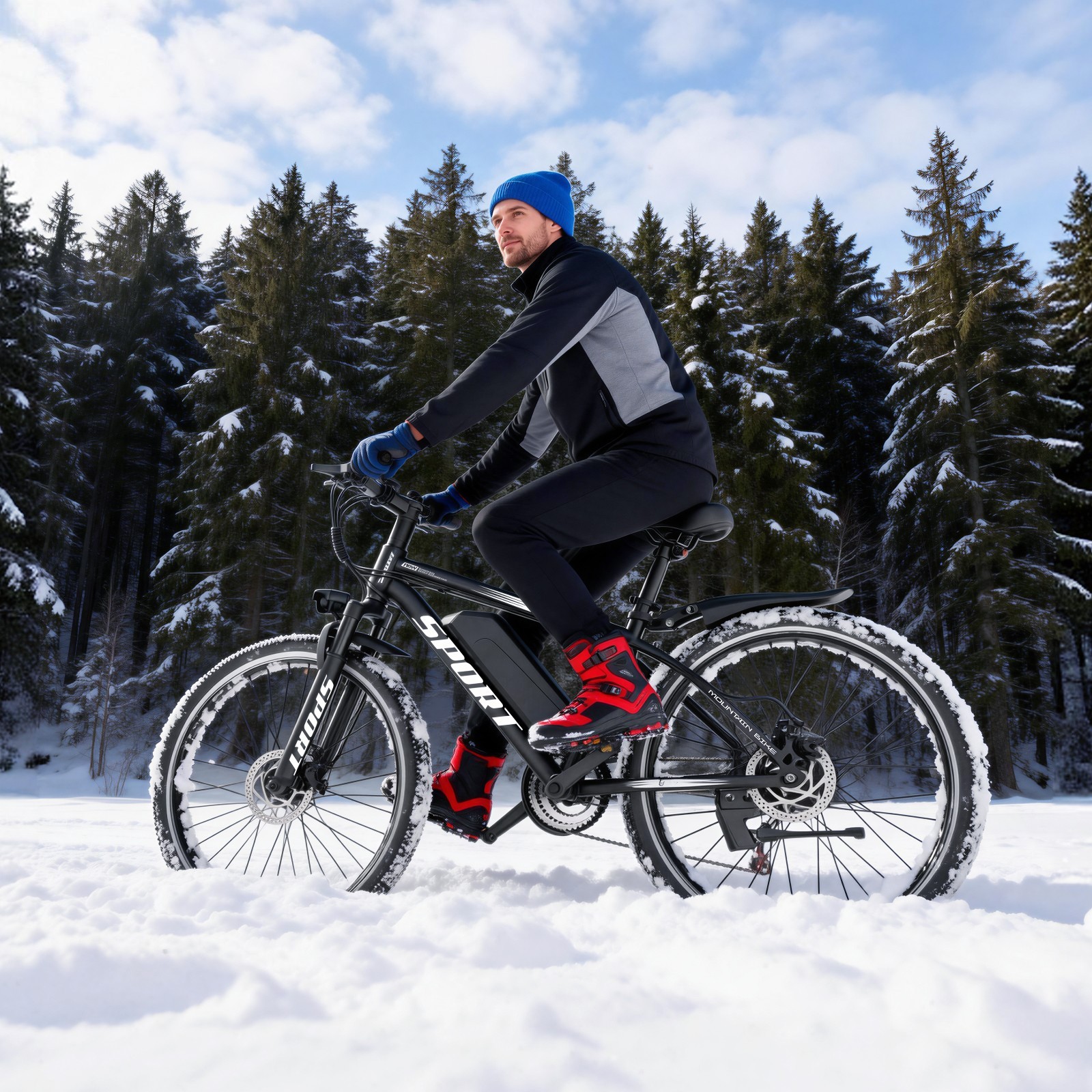 ASKGO 26" Electric Bike 1500W 30MPH 48V 10.Ah Mountain Commuting Ebike for Adult