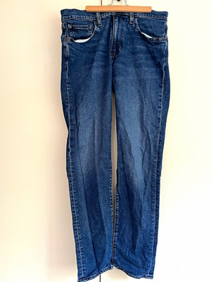 Levi's 502 Premium Herren Jeans Blau Denim Stretch W32 L34 Baumwolle Logo