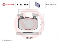 BREMBO BREMSBELÄGE passend für MERCEDES-BENZ GLC X253 C253