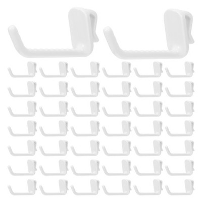 50 Pcs Wall Display Hanger Merchandise Hooks Grid Storage Rack Wire Shelf